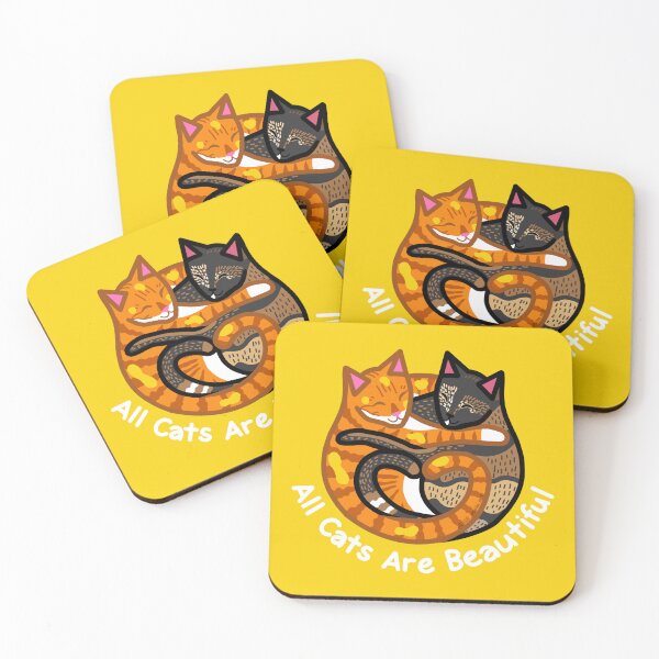 Item preview, All Cats Are Beautiful - Jorts and Jean - white text - JesseIrwinArt designed and sold by JesseIrwinArt.