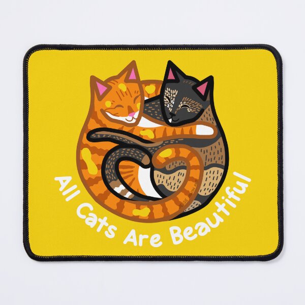 Item preview, All Cats Are Beautiful - Jorts and Jean - white text - JesseIrwinArt designed and sold by JesseIrwinArt.