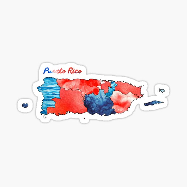 Watercolor Countries - Puerto Rico Sticker