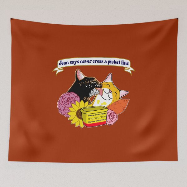 Item preview, Jean says never cross a picket line (by Jesse Irwin Art) designed and sold by JesseIrwinArt.