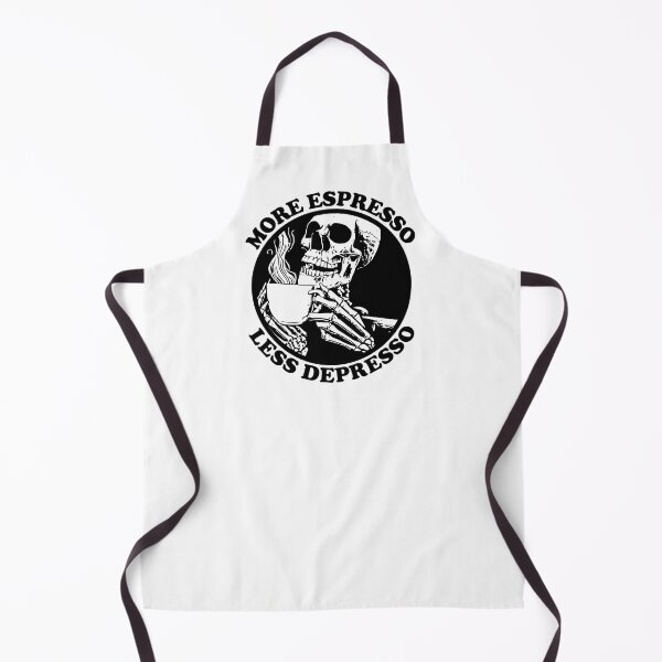 Item preview, More Espresso Less Depresso, Skeleton Drinking Coffee, Black designed and sold by anghelapparel.