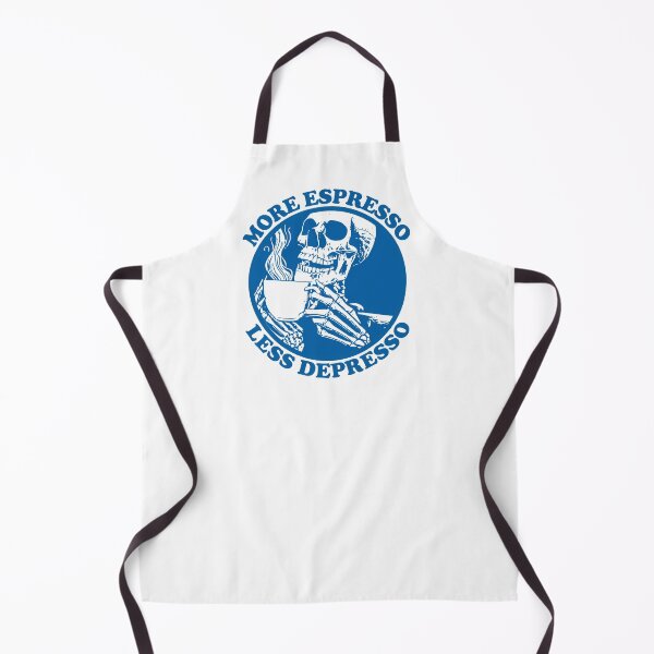 Item preview, More Espresso Less Depresso, Skeleton Drinking Coffee, Blue designed and sold by anghelapparel.