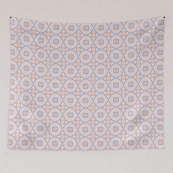 Item preview, Morocco tiles - pink and blue designed and sold by Chelsea Jay.