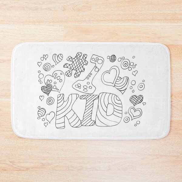 Item preview, # Number 1 Kid Hand Drawn Doodle Paint Colour Color Your Own designed and sold by H3designs.