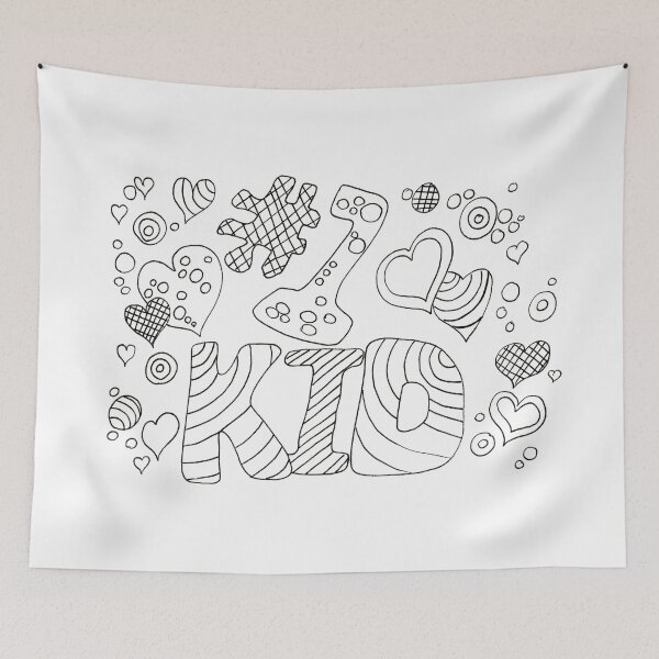Item preview, # Number 1 Kid Hand Drawn Doodle Paint Colour Color Your Own designed and sold by H3designs.
