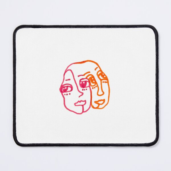 Item preview, Pink&Orange Abstract Faces designed and sold by gigi009.
