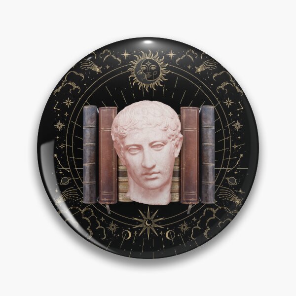 Item preview, Dark Academia Aesthetic Retro Books Moon and Stars Golden Design designed and sold by Bragamontes.