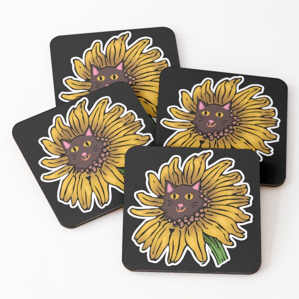 Item preview, Cat as a Sunflower designed and sold by wildjellybeans.