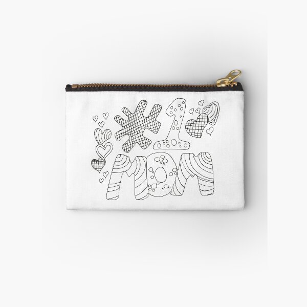 Item preview, # Number 1 Mom Hand Drawn Doodle Paint Colour Color Your Own designed and sold by H3designs.
