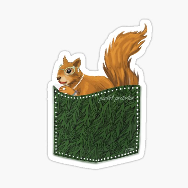 Squirrel with Pearls in a Pocket Sticker