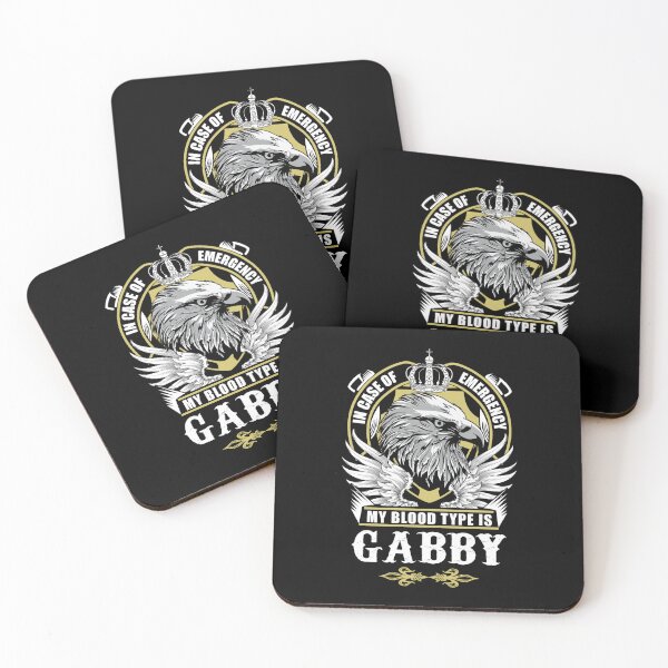 Aperçu de l'œuvre Gabby Name T Shirt - En cas d'urgence, mon groupe sanguin est Gabby Gift Item Tee créée et vendue par hautalachante.