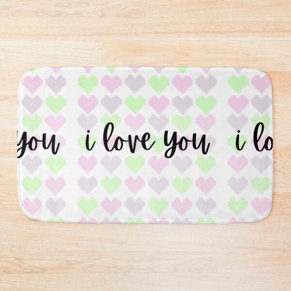 Item preview, i love you with pastel hearts designed and sold by janishataneja.