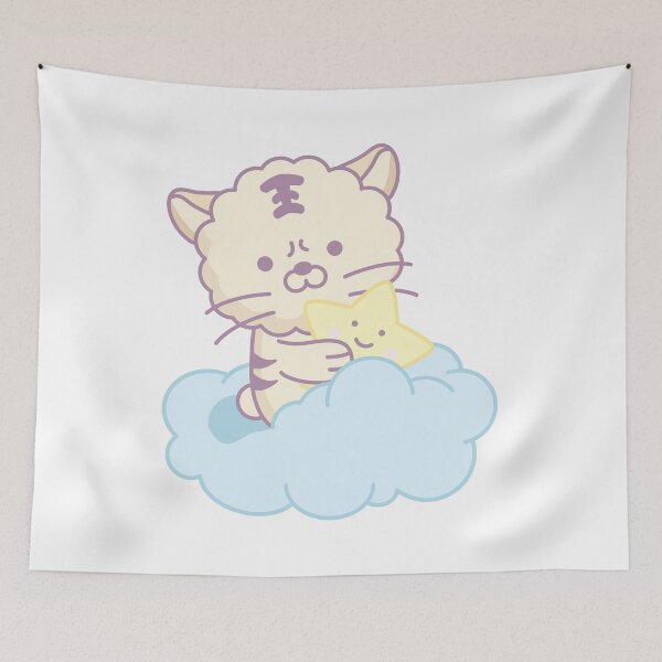 Item preview, A tiger hugging a star above a cloud designed and sold by Planb StudioDesign.