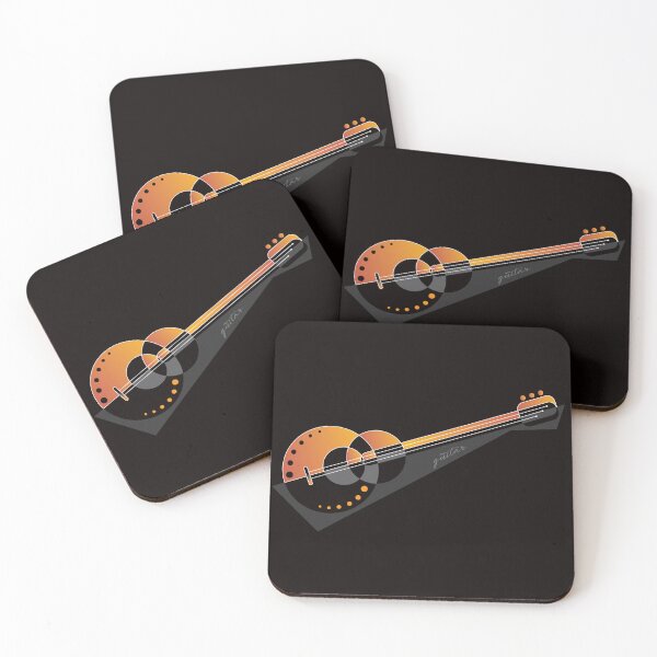 Aperçu de l'œuvre guitare géométrique créée et vendue par xavoblues.