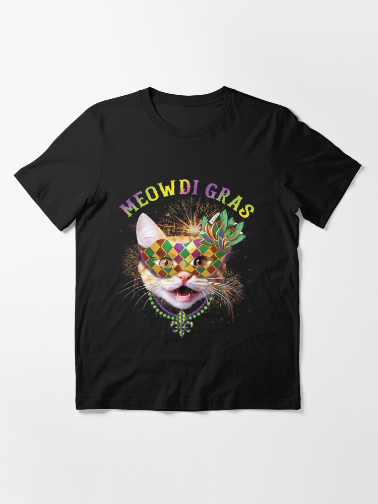 Mardi Gras Fleur De Lis Party Louisiana Pride Beads Short Sleeve Men's  T-Shirt