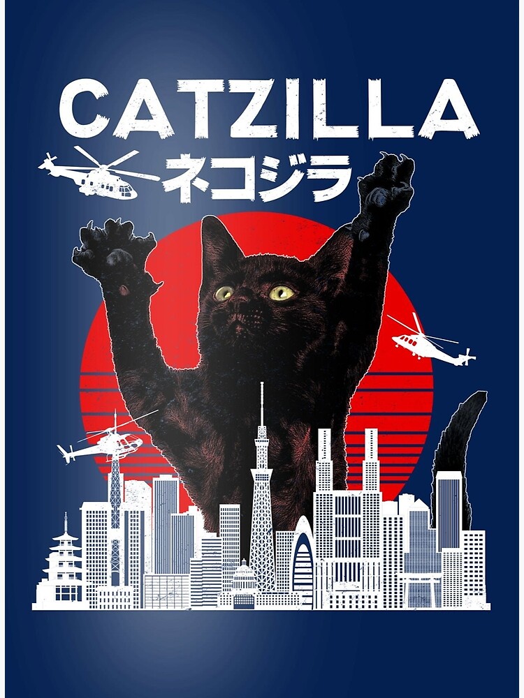 Disover Funi Catzilla Attack Premium Matte Vertical Poster