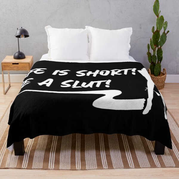 Item preview, Life is Short! Be a Slut! Swinger Lifestyle Design. For darker colors. designed and sold by swingersshop.