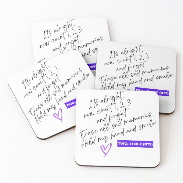 Artikelvorschau, BTS ZWEI DREI | KPOP Songtext | Songtypografie | Motivationszitat der Armee entworfen und verkauft von YourMinimalist-.
