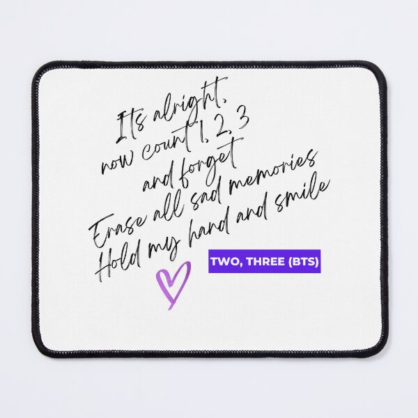Item preview, BTS TWO THREE | KPOP LYRIC | SONG TYPOGRAPHIC | Army Motivational Quote designed and sold by YourMinimalist-.