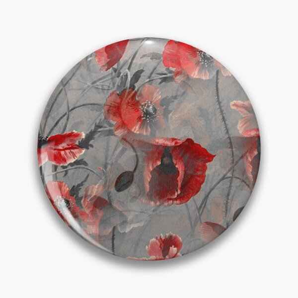 Item preview, red poppies flowers designed and sold by BlackBerryCute.