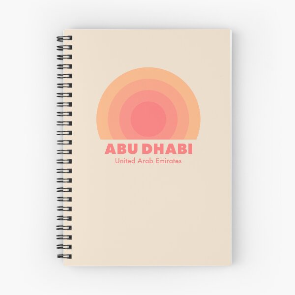 Item preview, Abu Dhabi UAE Retro Rainbow Badge Orange designed and sold by modeoftravel.