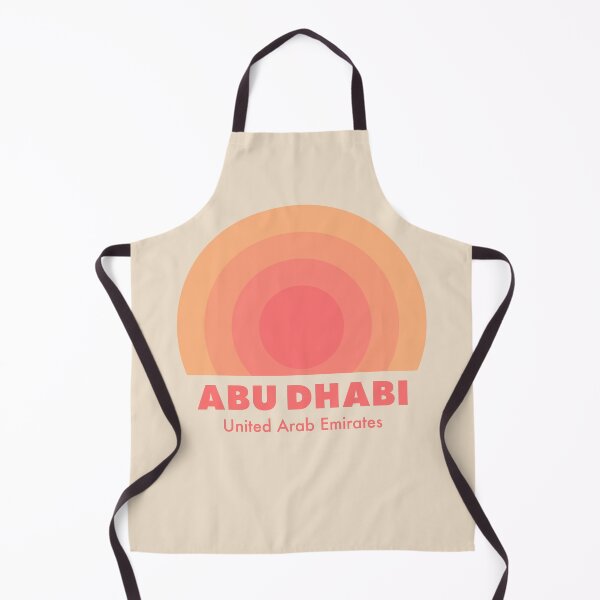 Item preview, Abu Dhabi UAE Retro Rainbow Badge Orange designed and sold by modeoftravel.