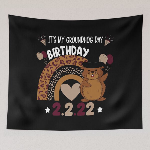 Item preview, It's My Groundhog Day Birthday 2.2.22 woodchuck Feb 2nd 22 designed and sold by ecomdesign.