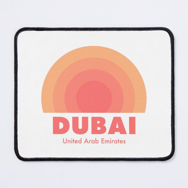 Item preview, Dubai UAE Retro Rainbow Badge Orange designed and sold by modeoftravel.
