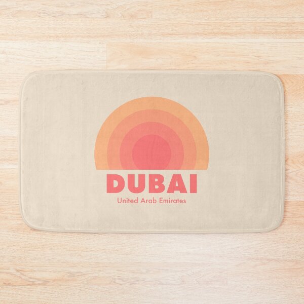 Item preview, Dubai UAE Retro Rainbow Badge Orange designed and sold by modeoftravel.