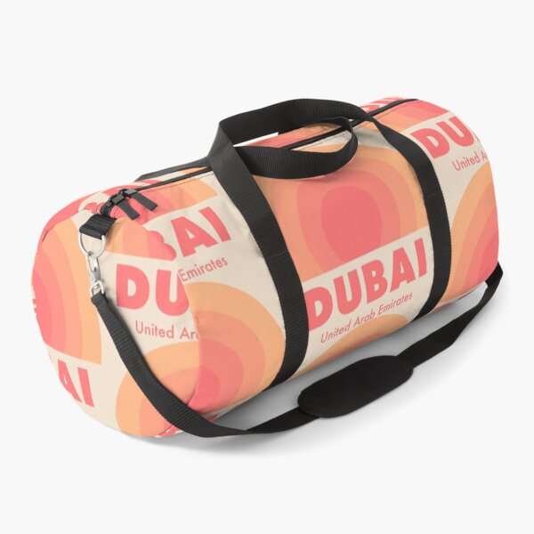 Item preview, Dubai UAE Retro Rainbow Badge Orange designed and sold by modeoftravel.