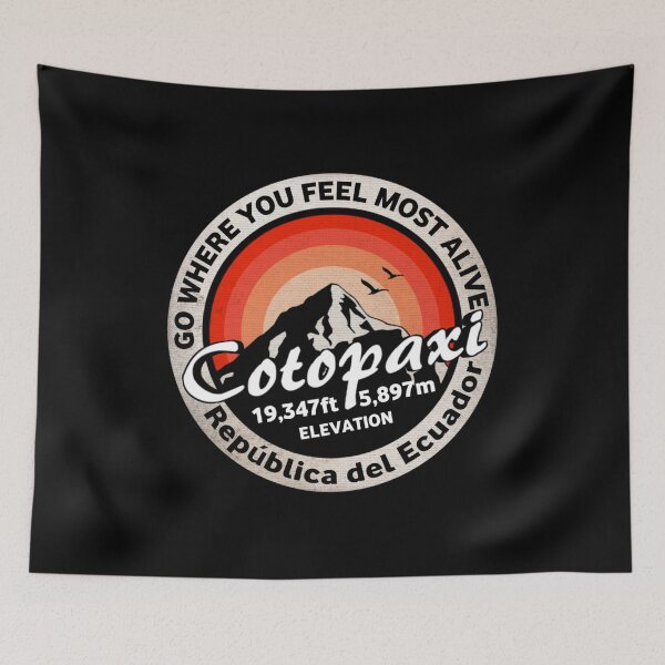 Item preview, Cotopaxi, Latacunga, Ecuador, Retro designed and sold by mountainfad.