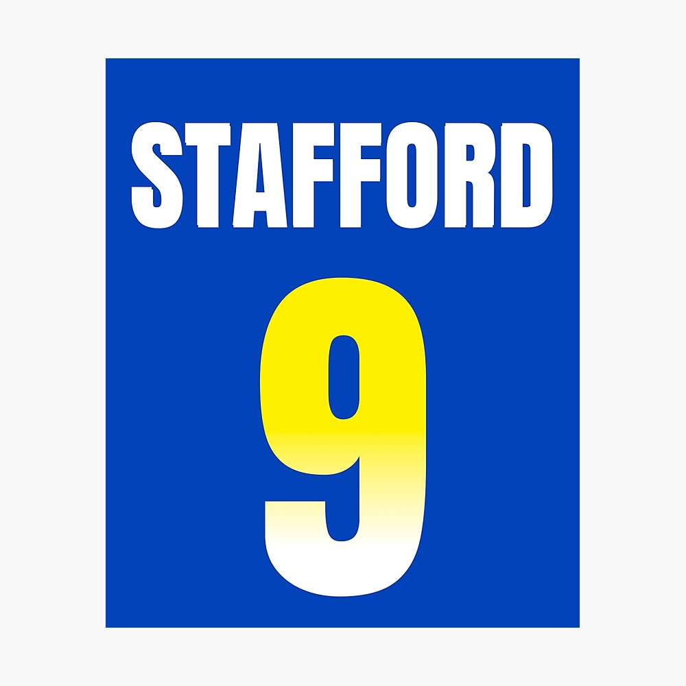 Matthew Stafford 9 - Los Angeles Rams Jersey Poster for Sale by