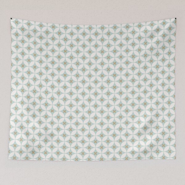 Item preview, minimal moroccan tiles teal and gold designed and sold by Chelsea Jay.