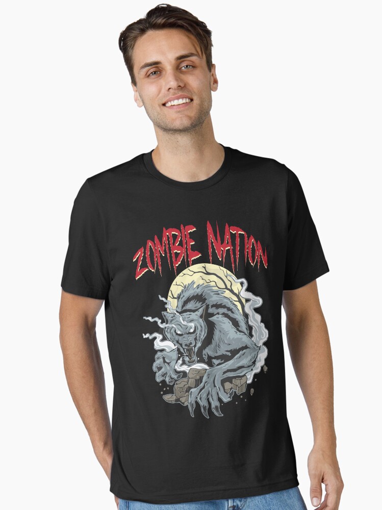 Thumbnail 1 of 7, Essential T-Shirt, Zombie Nation - Werewolf  designed and sold by redstarshirts.