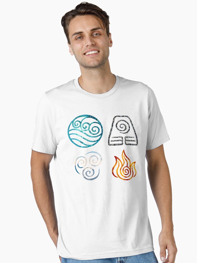 Thumbnail 1 of 7, Essential T-Shirt, Avatar the Last Airbender Element Symbols designed and sold by LostHerMarbles.