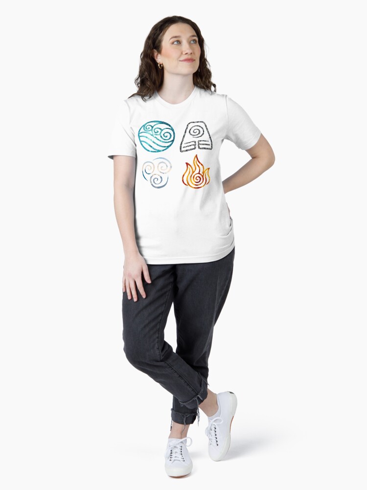 Thumbnail 4 of 7, Essential T-Shirt, Avatar the Last Airbender Element Symbols designed and sold by LostHerMarbles.