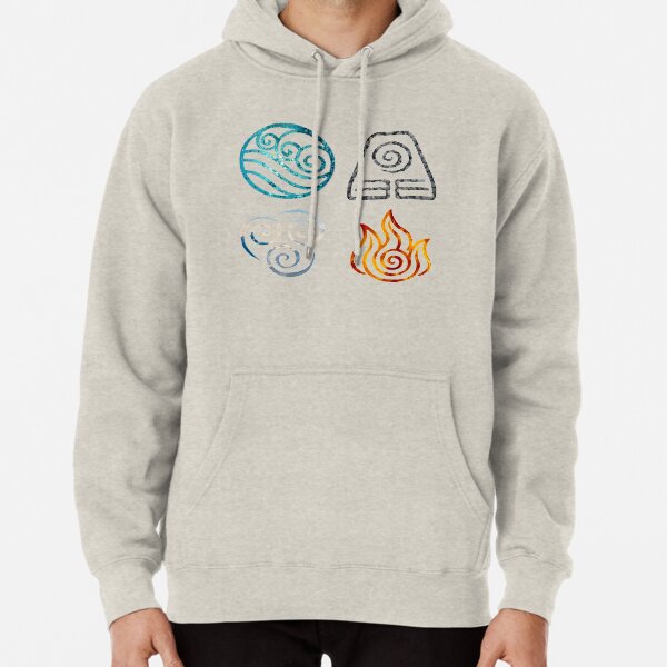 Avatar the Last Airbender Element Symbols Pullover Hoodie
