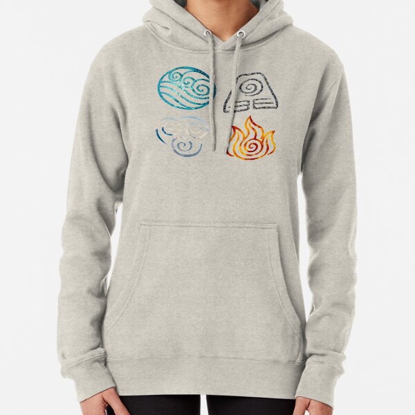 Avatar the Last Airbender Element Symbols Pullover Hoodie