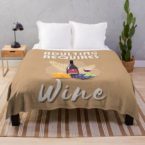 Item preview, Adulting Requires Wine, Wine Drinking designed and sold by ladylaughprints.
