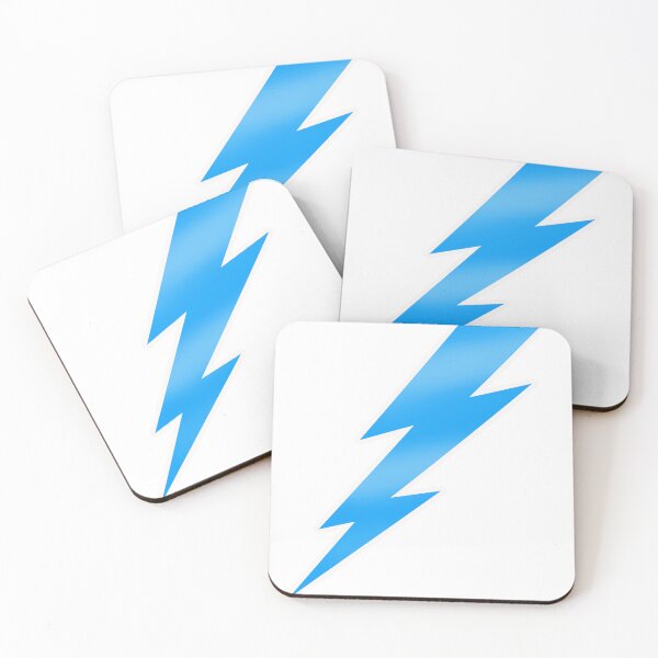 Item preview, Blue Lightning Bolt Sticker - Aesthetic Blue designed and sold by CattlettArt.
