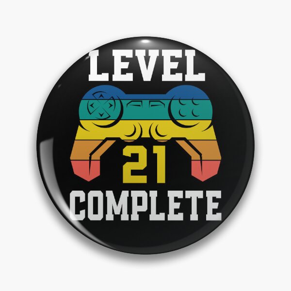 Item preview, Level 21 Complete, Retro Video Gamer 21st Birthday designed and sold by Fabvity.