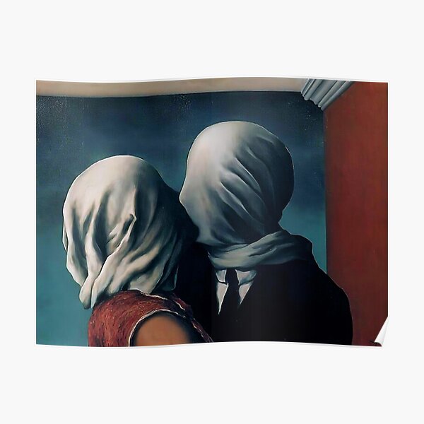Die Liebenden von Rene Magritte Poster Poster
