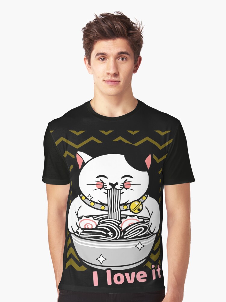 cats eating ramen shirt