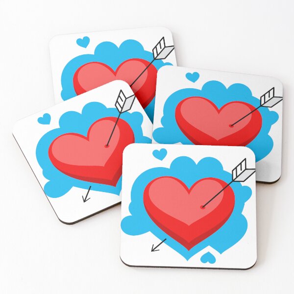 Item preview, Red Heart With Arrow - Unique designed and sold by ElPatron258366.