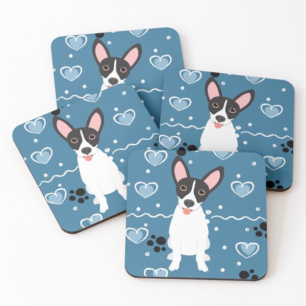 Item preview, Love Black and White Rat Terrier designed and sold by Lulupainting.