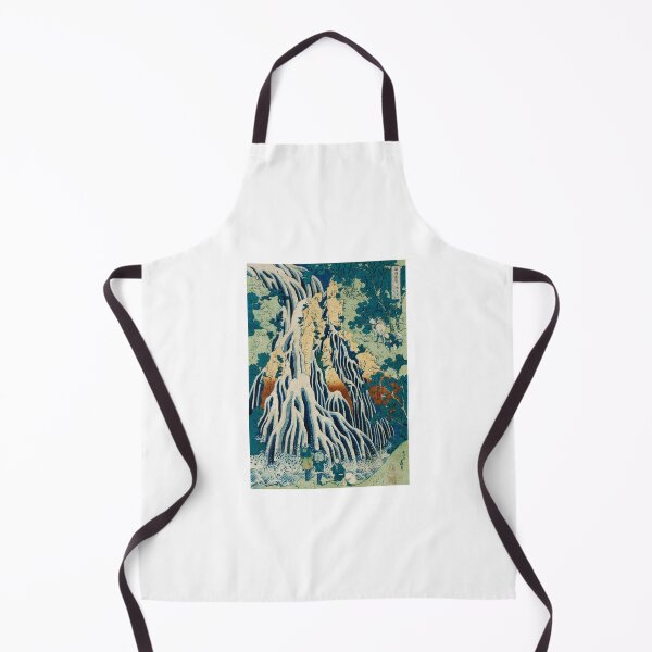 Item preview, Traditional Japanese Landscape of a Waterfall and Japanese Travelers designed and sold by FrostMintStudio.
