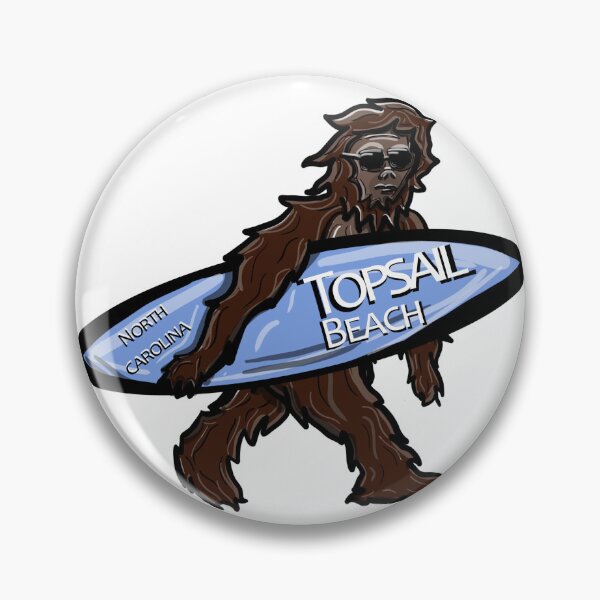 Item preview, Bigfoot Topsail Beach with Surfboard version 2 designed and sold by JulesNeerg.