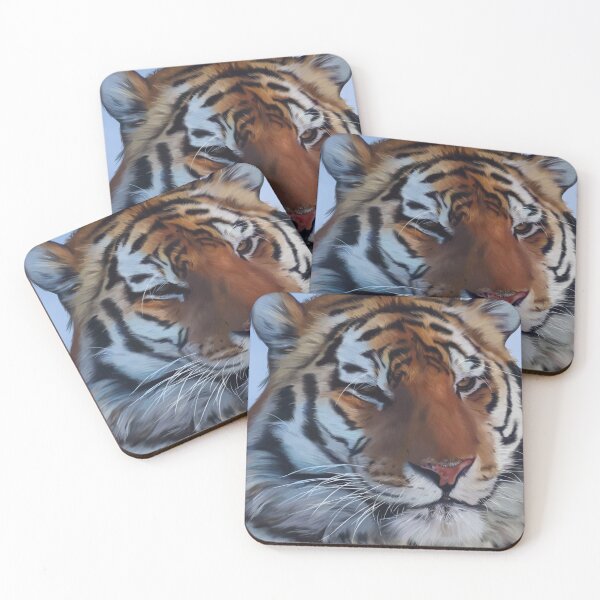 Item preview, Magnificent Siberian Tiger digital painting designed and sold by Grumpy Sloth.