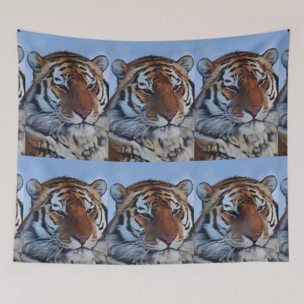 Item preview, Magnificent Siberian Tiger digital painting designed and sold by Grumpy Sloth.