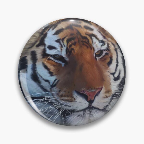 Item preview, Magnificent Siberian Tiger digital painting designed and sold by Grumpy Sloth.
